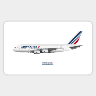 Illustration of Air France Airbus A380 Magnet